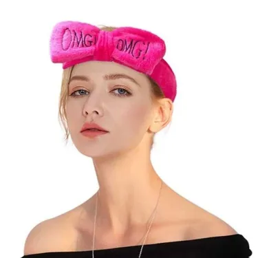 OMG Letter Stylish Bow Facial Headband